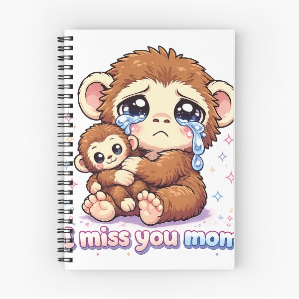 Item preview, Punch Monkey - Kawaii Sad Monkey I Miss You Mom Relatable Motherhood designed and sold by akiotatsuo.