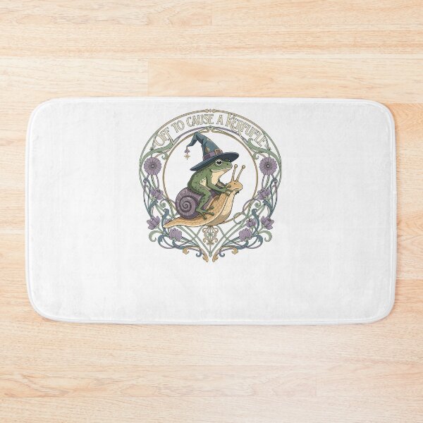 Item preview, Off To Cause A Kerfuffle Witchy Frog designed and sold by krystalRomanart.