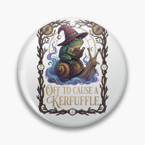 Item preview, Off To Cause A Kerfuffle Witchy Frog Wizard Snail designed and sold by krystalRomanart.