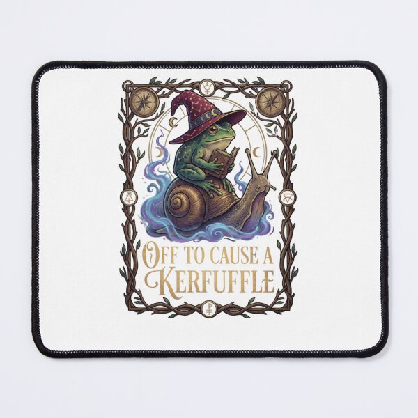 Item preview, Off To Cause A Kerfuffle Witchy Frog Wizard Snail designed and sold by krystalRomanart.