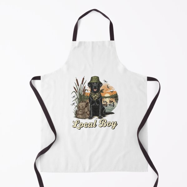 Item preview, Local Boy Hunting Black Lab Retriever designed and sold by krystalRomanart.