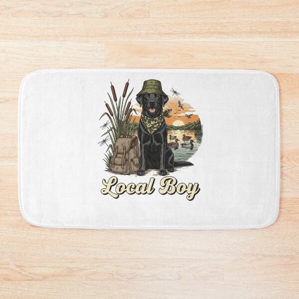 Item preview, Local Boy Hunting Black Lab Retriever designed and sold by krystalRomanart.