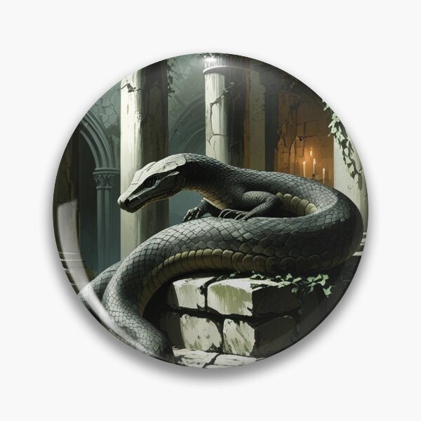 Item preview, Basilisk in Ruined Cathedral Courtyard – Gothic Art Print designed and sold by semenol.