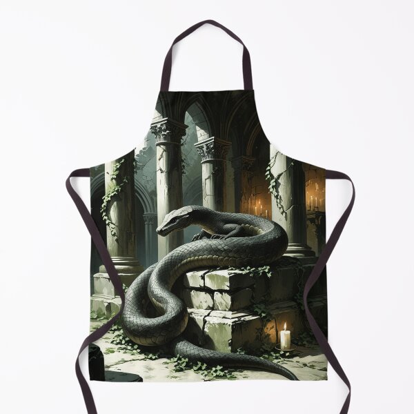 Item preview, Basilisk in Ruined Cathedral Courtyard – Gothic Art Print designed and sold by semenol.