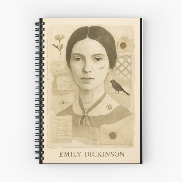 Item preview, Emily Dickinson Abstract Collage – Literary Portrait with Garden Gate Lattice, Sparrows, Pressed Flowers designed and sold by Cosmopolis.