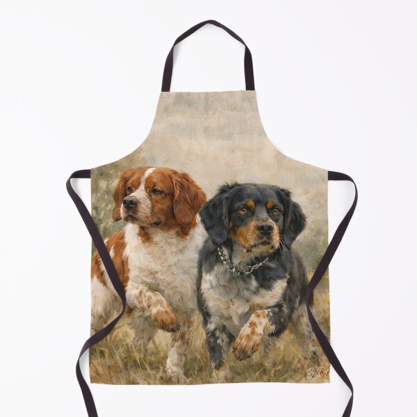 Item preview, Brittany Spaniels in the Field – Watercolor Hunting Dogs Art designed and sold by TammyHunterArt.