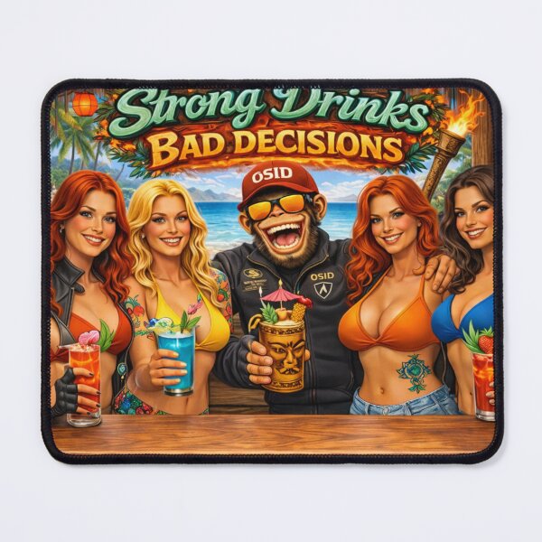 Item preview, Strong Drinks Bad Decisions – OSID Tiki Bar Party designed and sold by 131Mayhem.