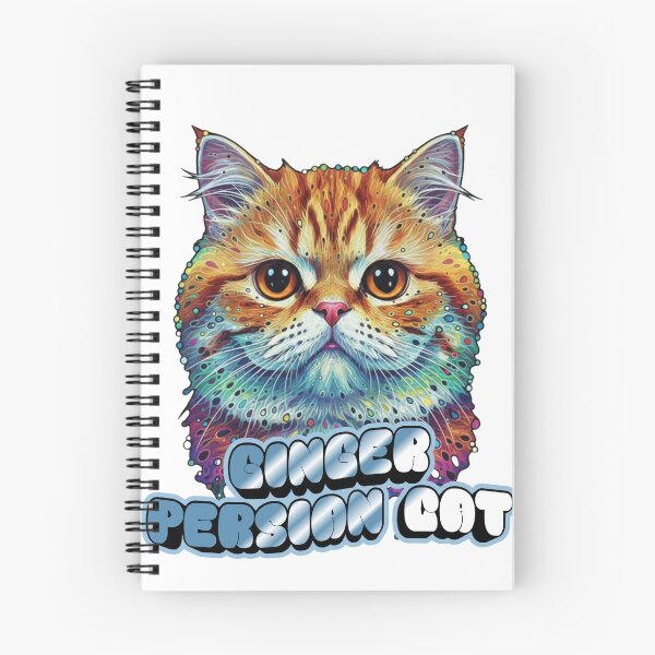 Item preview, Psychedelic Ginger Persian Cat | Vibrant Drip Art Portrait designed and sold by TeerificThreads.