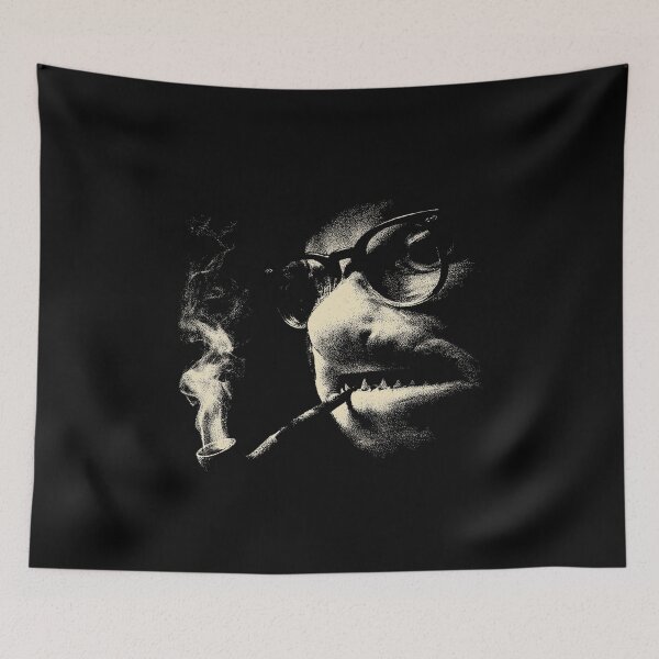 Item preview, Sophisticated Shark Face Eyeglasses Pipe Stipple designed and sold by k3rstman1.