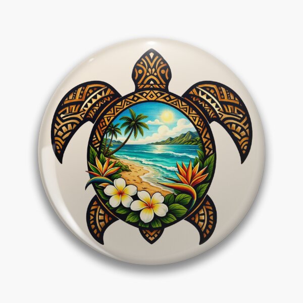 Item preview, Polynesian Sea Turtle - Tropical Beach designed and sold by Myra365Art.