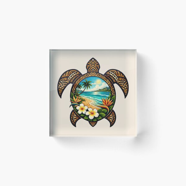 Item preview, Polynesian Sea Turtle - Tropical Beach designed and sold by Myra365Art.