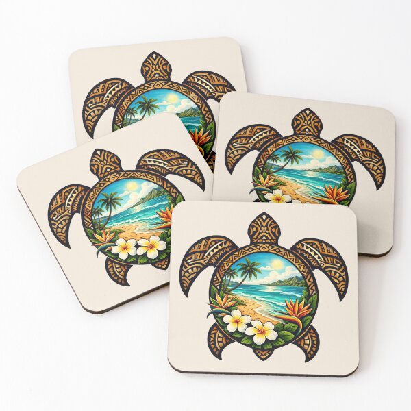 Item preview, Polynesian Sea Turtle - Tropical Beach designed and sold by Myra365Art.