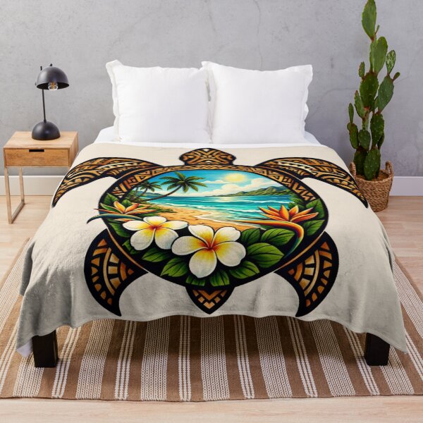 Item preview, Polynesian Sea Turtle - Tropical Beach designed and sold by Myra365Art.
