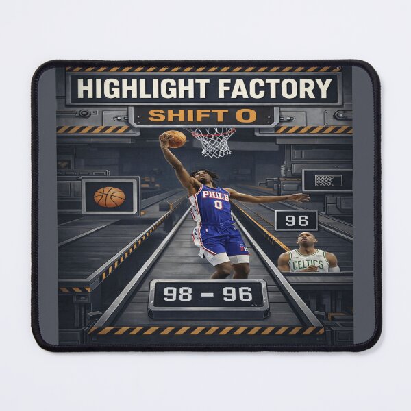 Item preview, Maxey Highlight Factory Shift 0 Industrial Basketball Scoreboard Tee designed and sold by POD DYNASTY.