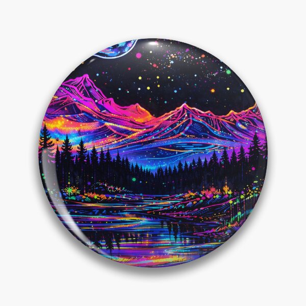 Item preview, Blacklight style Moose with Mountains and Lake designed and sold by Matt's Artificial Nature.