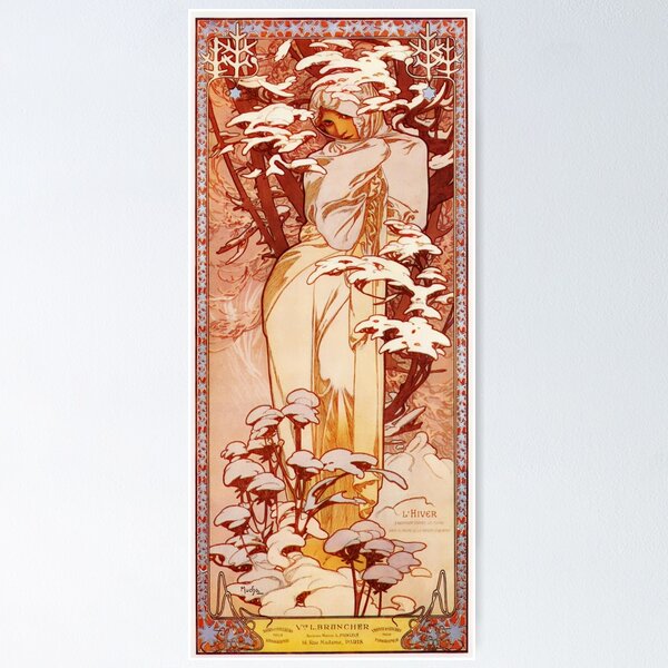 Item preview, Winter (The Seasons, 1900) - Art Nouveau Winter Solstice designed and sold by stevepmp.