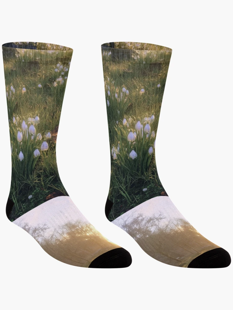 Thumbnail 3 of 5, Socks, Spring Awakening designed and sold by Stellar Geometry.