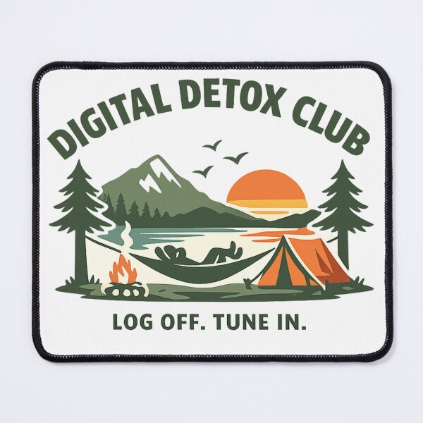 Item preview, Digital Detox Club Camping Badge designed and sold by oblexwear.