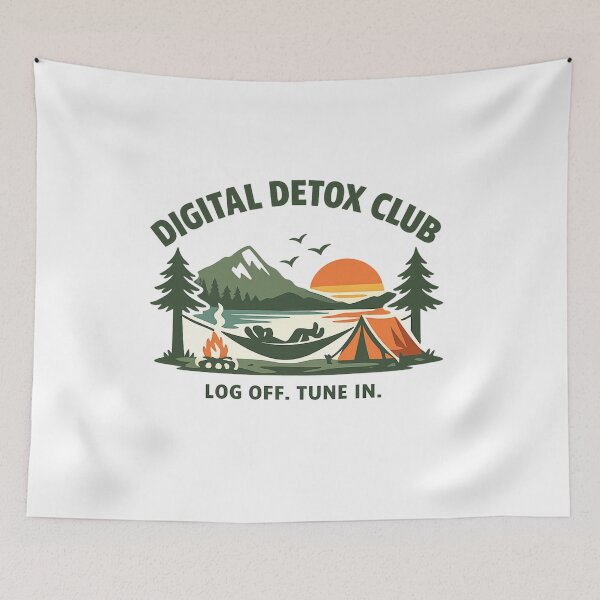 Item preview, Digital Detox Club Camping Badge designed and sold by oblexwear.