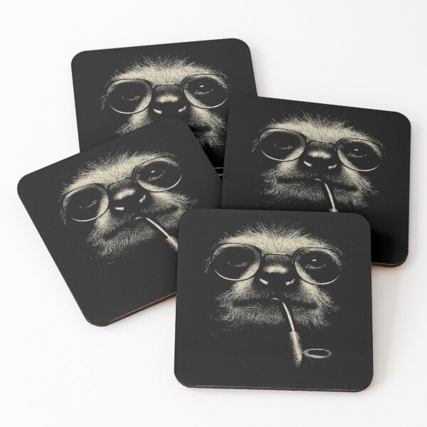 Item preview, Sophisticated Sloth Glasses Pipe Portrait designed and sold by k3rstman1.