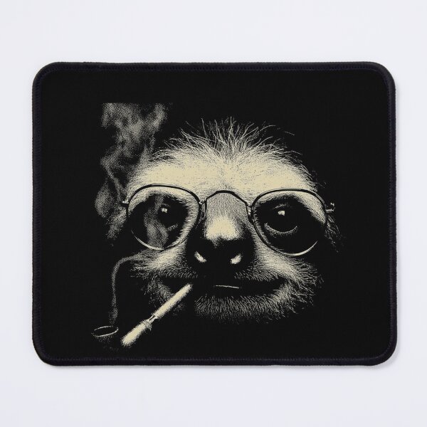 Item preview, Sophisticated Sloth Wearing Glasses Smoking Pipe designed and sold by k3rstman1.