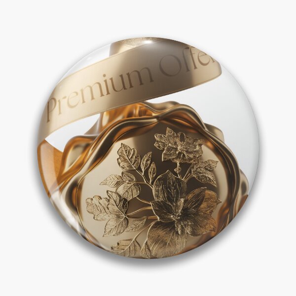 Item preview, Luxury golden premium offer seal with ribbon and flower design designed and sold by Creative88Art.