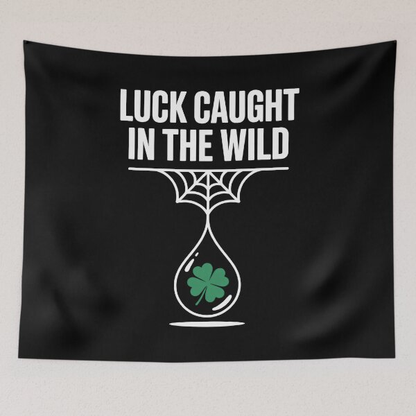 Item preview, Luck Caught in the Wild — Minimal Four-Leaf Clover Droplet Illustration designed and sold by NaturEdeN.