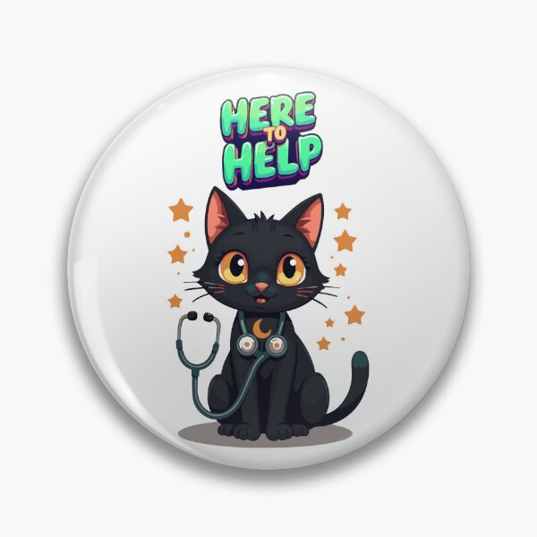 Item preview, Helpful Doctor Black Cat  designed and sold by Black Cat Merch Company.