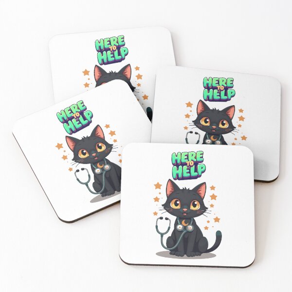 Item preview, Helpful Doctor Black Cat  designed and sold by Black Cat Merch Company.