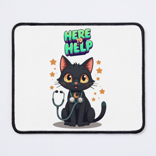 Item preview, Helpful Doctor Black Cat designed and sold by Black Cat Merch Company.