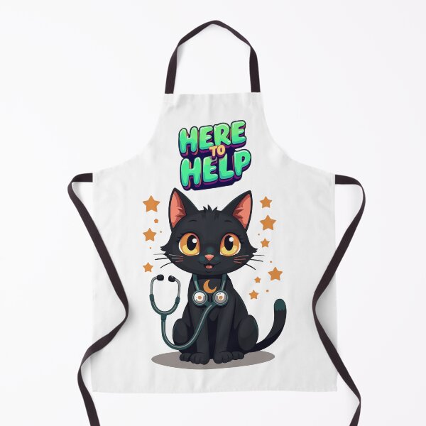 Item preview, Helpful Doctor Black Cat  designed and sold by Black Cat Merch Company.