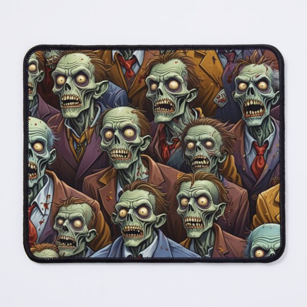 Artikelvorschau, Stilisiertes Zombie-Mengenmuster – Horror-Kostüme entworfen und verkauft von Fabricbella.
