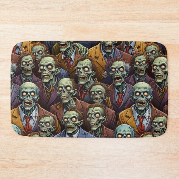Item preview, Stylized Zombie Crowd Pattern – Horror Suits designed and sold by Fabricbella.