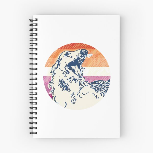 Item preview, Lesbian flag borzoi designed and sold by Peaceful Pasta.