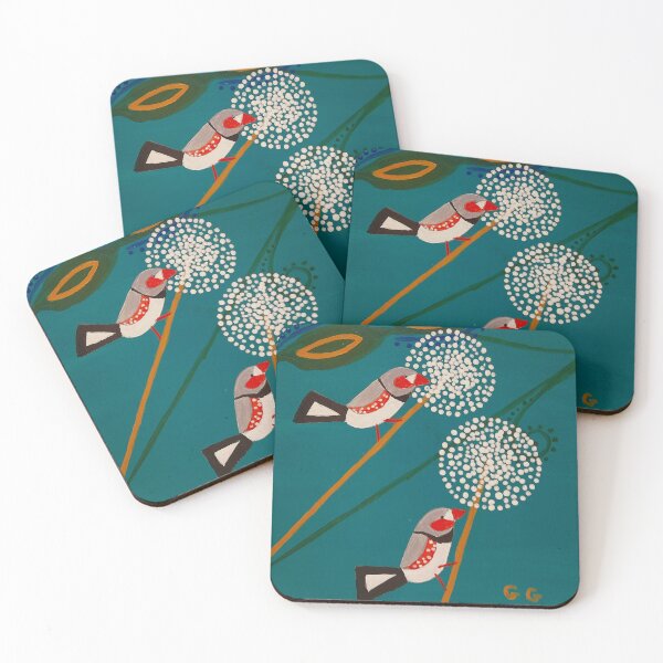 Item preview, Retro design Zebra Finches designed and sold by Garry Greenwood.