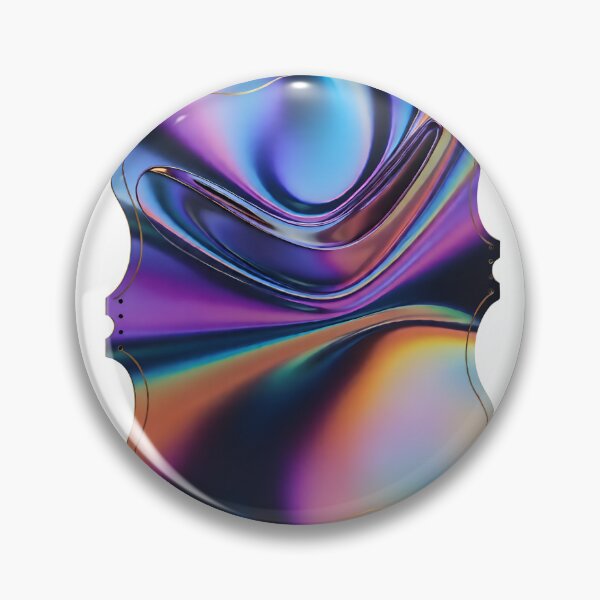 Item preview, Vibrant holographic liquid shape with rainbow colors and gold accents designed and sold by Creative88Art.
