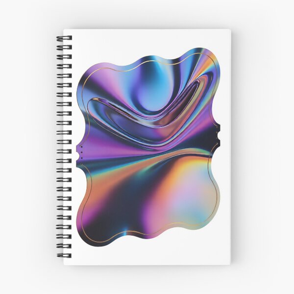 Item preview, Vibrant holographic liquid shape with rainbow colors and gold accents designed and sold by Creative88Art.