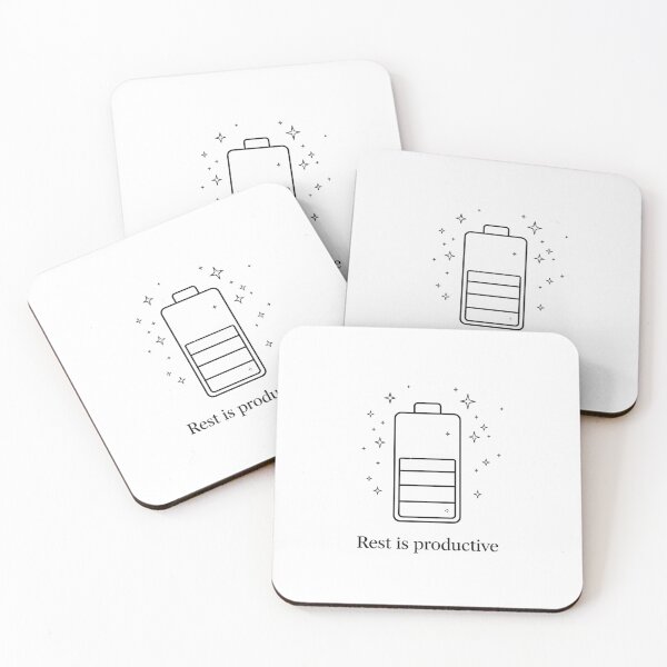 Item preview, Rest Is Productive – Minimalist Mental Health Reminder designed and sold by Milipino.
