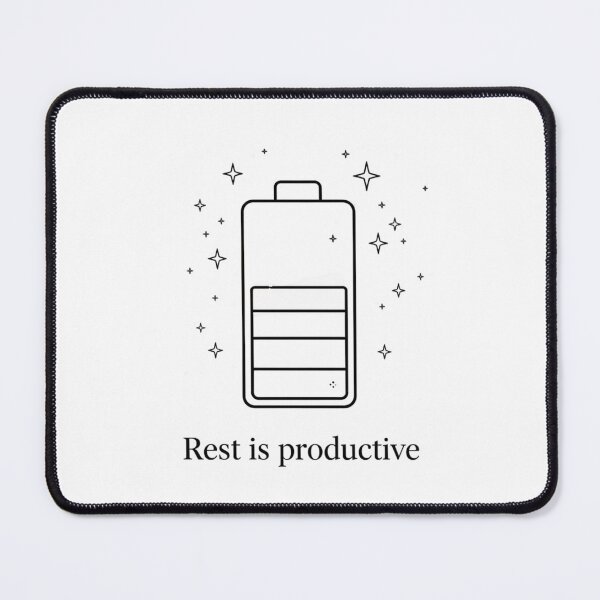 Item preview, Rest Is Productive – Minimalist Mental Health Reminder designed and sold by Milipino.