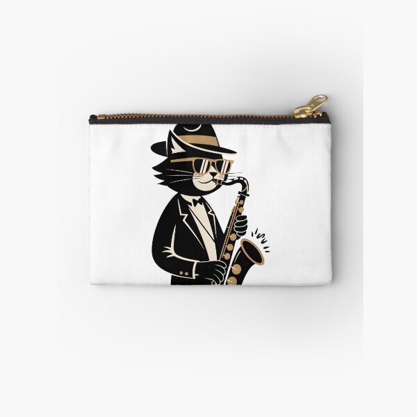 Item preview, cat playing saxophone designed and sold by Uglyandcute.