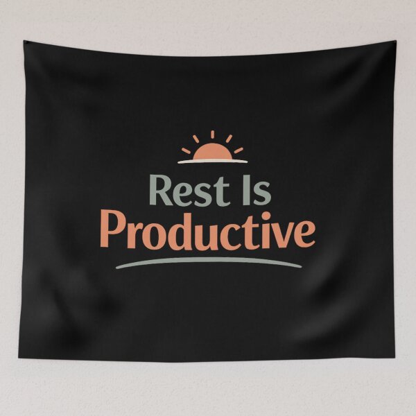 Item preview, Rest Is Productive – Minimal Modern Typography Aesthetic Design designed and sold by oblexwear.