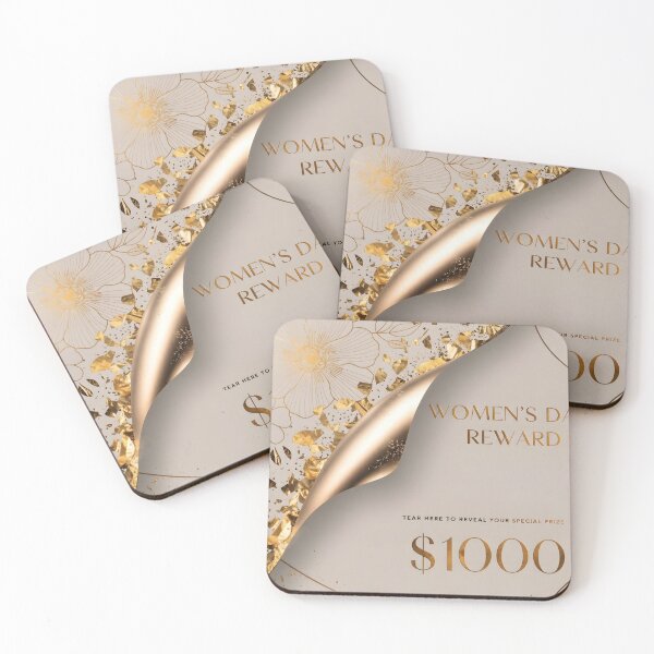 Item preview, Elegant Women's Day reward certificate with $1000 prize designed and sold by Creative88Art.
