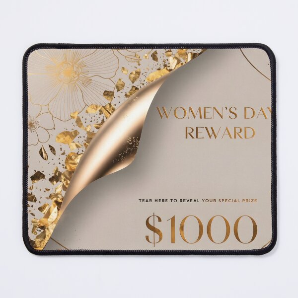 Item preview, Elegant Women's Day reward certificate with $1000 prize designed and sold by Creative88Art.