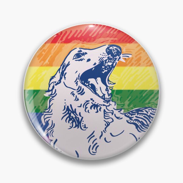 Item preview, Gay flag borzoi designed and sold by Peaceful Pasta.