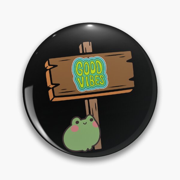 Item preview, Good vibes sign with cute frog  designed and sold by ClickATee Store .