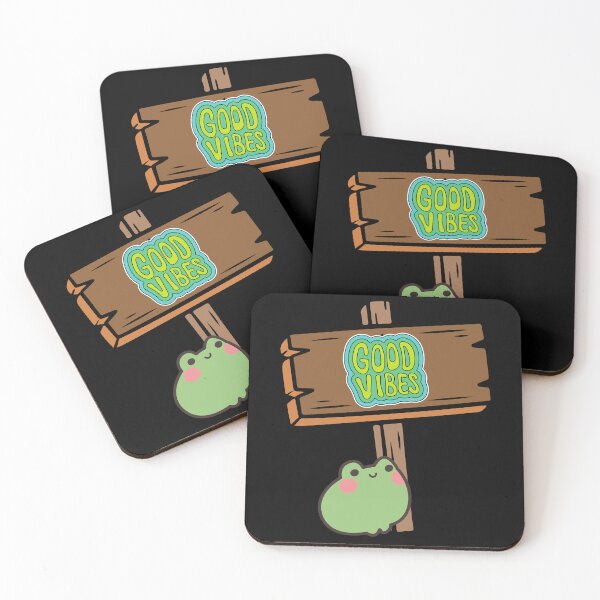 Item preview, Good vibes sign with cute frog  designed and sold by ClickATee Store .