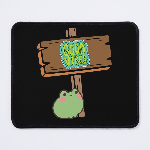 Item preview, Good vibes sign with cute frog designed and sold by ClickATee Store .