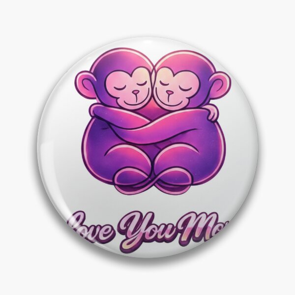 Item preview, Retro Sunset Monkeys in Love – Neon Vintage Romance Aesthetic Art designed and sold by YK SHOP.