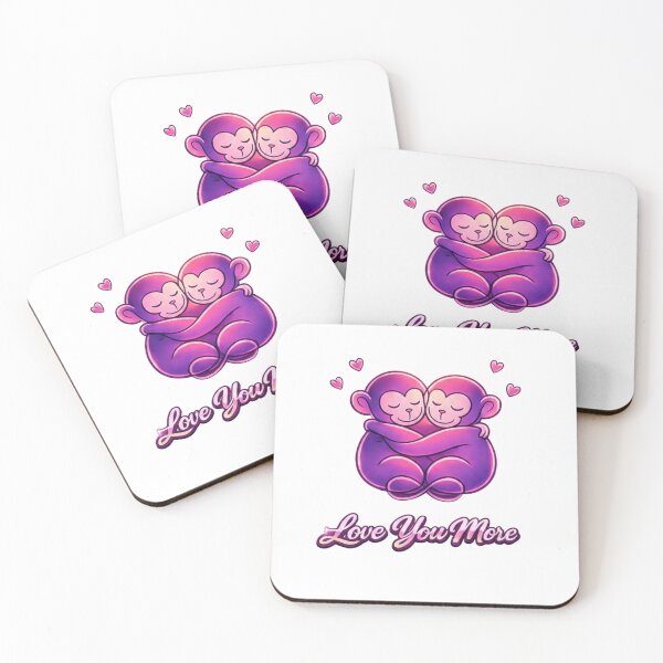 Item preview, Retro Sunset Monkeys in Love – Neon Vintage Romance Aesthetic Art designed and sold by YK SHOP.