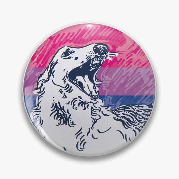 Item preview, Bisexual flag borzoi designed and sold by Peaceful Pasta.